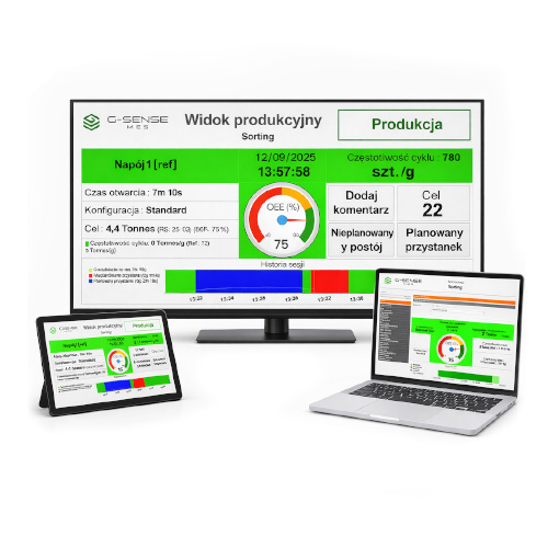 Dashboard G-SENSE MES