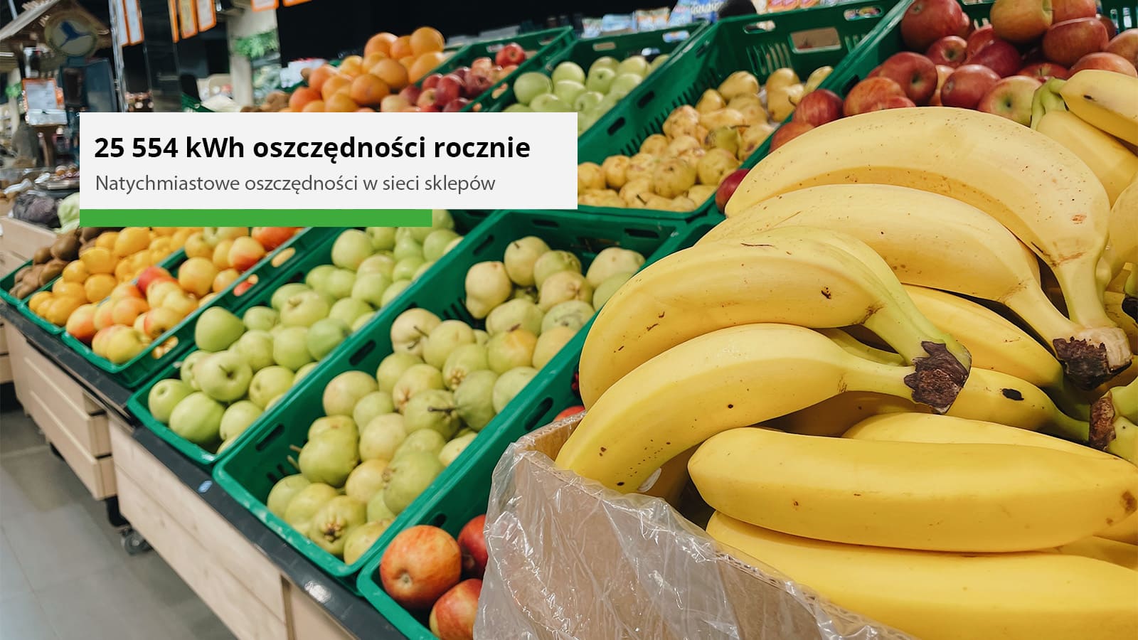 Jak sieć sklepów spożywczych oszczędziła 25 554 kWh rocznie?