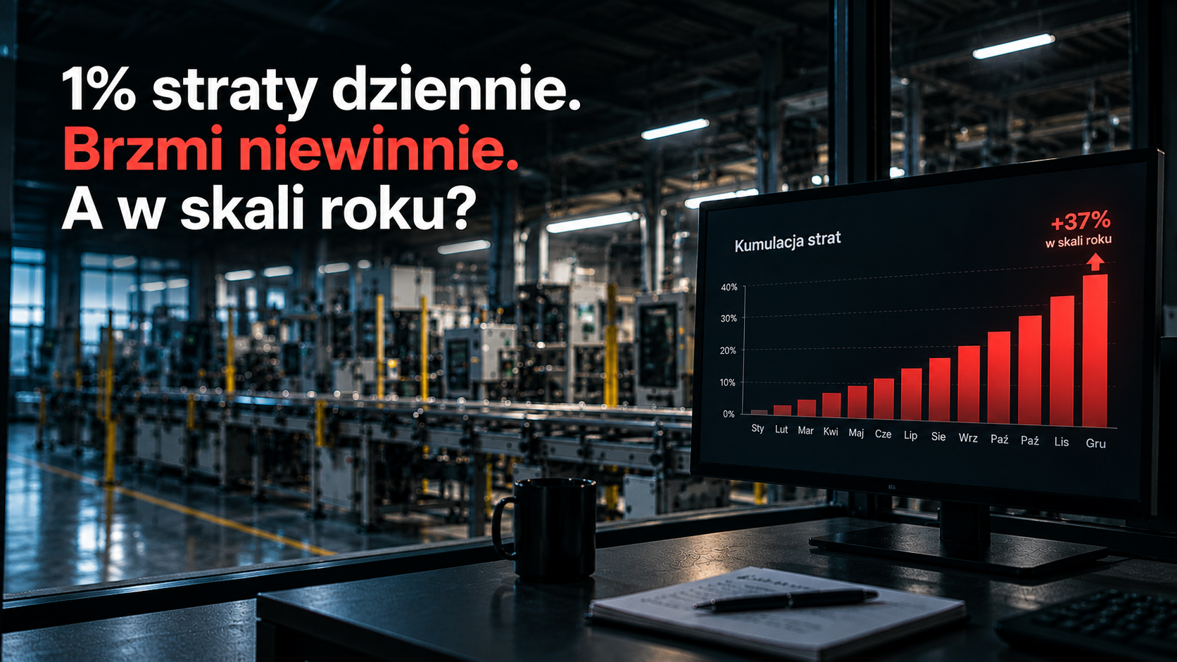 1% straty dziennie. Brzmi niewinnie. A w skali roku?